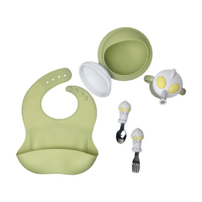 comprar O personagem de banda desenhada dá forma ao bebê a colher da bacia que do babador do silicone ajustou Bpa livre online manufacture