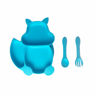 comprar O Fox dá forma a livre não tóxico dobrável de Bpa da bacia do silicone personalizado com colher online manufacture