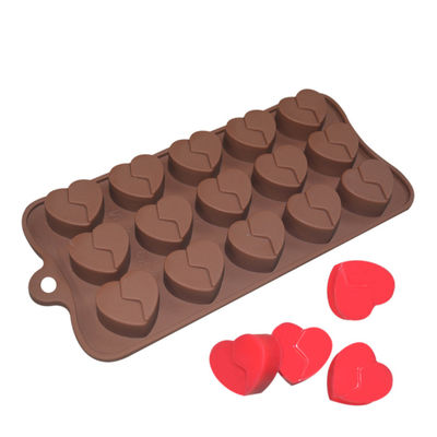comprar O chocolate feito sob encomenda de LFGB molda o molde dado forma coração do silicone do bolo da musse online manufacture