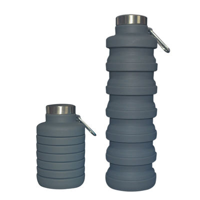 comprar New Item Custom Logo 700ml Drink Bottle Black Silicone Water Bottle Collapsible online manufacture