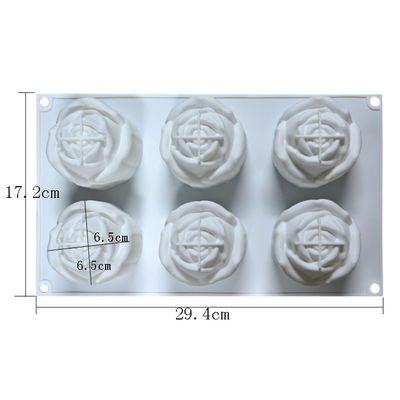 comprar Moldes do sabão do produto comestível de Rose Shaped Silicone Mould 3D da decoração do bolo online manufacture