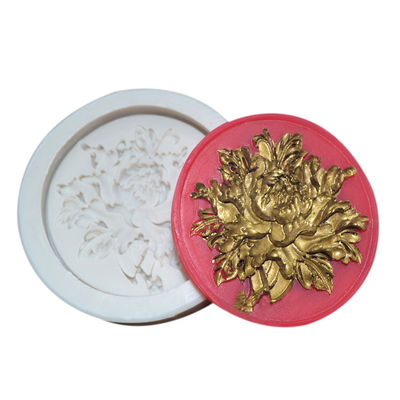 comprar a flor do silicone 3D deu forma ao fundente redondo feito a mão de cozimento de Diy do molde para bolos online manufacture