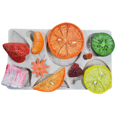comprar Fundente de cozimento personalizado Mat Cake Decorating do teste padrão do fruto do grupo de ferramentas do silicone online manufacture