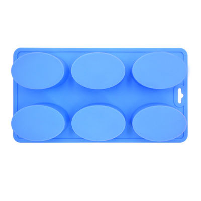 comprar Molde de cozimento oval de Diy do agregado familiar, molde feito sob encomenda do sabão do silicone de 6 cavidades do Oem online manufacture