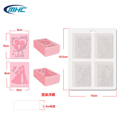 comprar O projeto novo personaliza o molde do sabão do silicone da cavidade do produto comestível 4 sustentável online manufacture