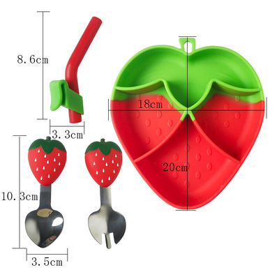 comprar Grupo de alimentação BPA do bebê do silicone do projeto do fruto de MHC bacia de alimentação da morango livre online manufacture