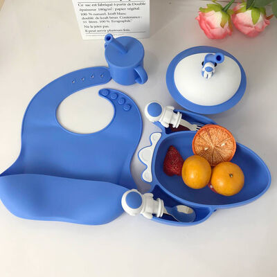 comprar Conjunto de tapete de alimentação de silicone para bebês e crianças, de grau alimentício, livre de BPA, ecológico, à prova d'água, antiderrapante, prato, tigela, colher online manufacture