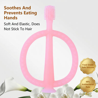 comprar Lampião de dentes de silicone para bebês de qualidade alimentar Lampião de dentes de bebês com base de sucção Lampião de dentes de treinamento para bebês brinquedo de dentes para bebês online manufacture