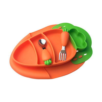 Produto comestível ajustado de alimentação Eco da louça do bebê do silicone da forma da cenoura amigável