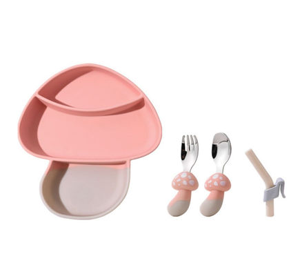 ISO9001 aprovou o cogumelo que ajustado de alimentação da placa do bebê do silicone a cenoura dá forma a BPA livre