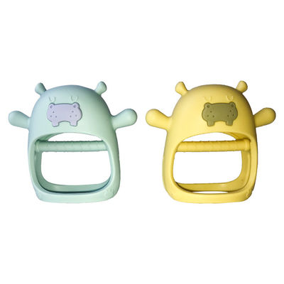 O bebê Teether do silicone personalizou o hipopótamo nunca deixa cair Diy Bpa feito a mão livre
