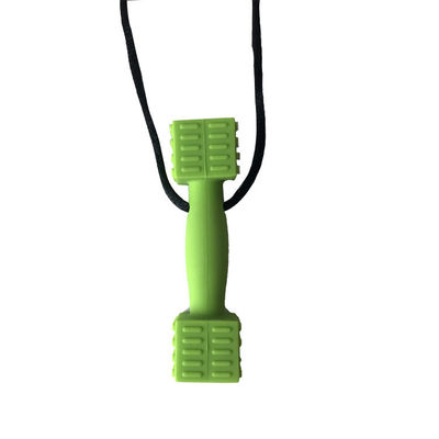 Mastigação infantil macia Toy With Thread do produto comestível de Teether do bebê do silicone da forma do martelo