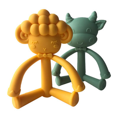 O bebê Teether da forma dos desenhos animados brinca o silicone livre Teether do produto comestível BPA DIY