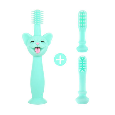 Sair os dentes infantil do silicone brinca a forma principal do porco do produto comestível da escova de dentes