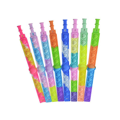 Toy Decompression Pop Bubble Bracelet educacional das crianças do silicone