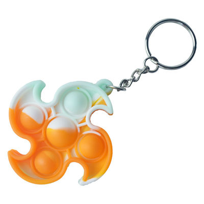 Brinquedo educacional da inquietação do PNF de Toy Stress Relief Keychain Bubble das crianças do moinho de vento