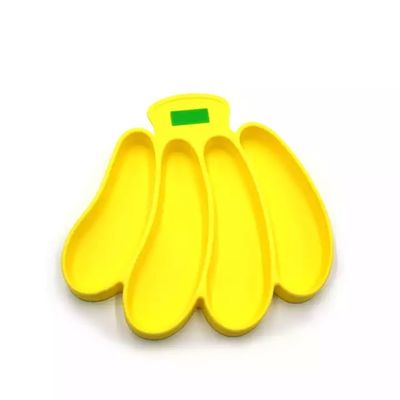 A banana moderna deu forma a livre de Tray Suction Self Feeding BPA do bebê do silicone personalizado