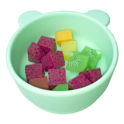 Placa infantil da sução de Tray Food Grade Food Feeding do bebê do silicone da forma do urso
