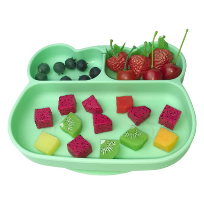 A placa de alimentação do silicone do bebê qualidade superior personalizou o produto comestível da forma da rã