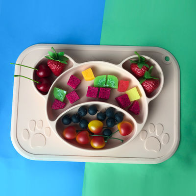 O bebê ajustado de alimentação personalizado do silicone da forma do urso chapeia Bpa livre