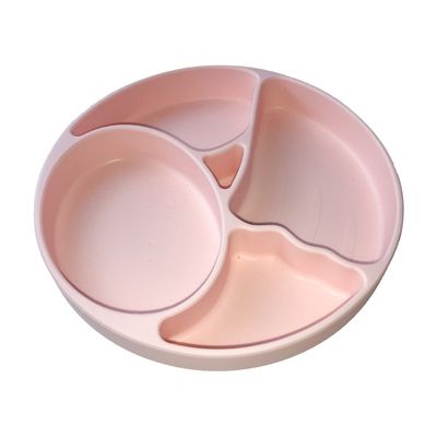 Placa de alimentação do silicone do bebê das crianças ajustada com divisores Bpa livre