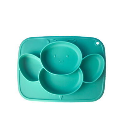 A abelha personalizada dá forma à placa de alimentação do bebê livre de Bpa ajustada com colher e forquilha