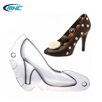 Ferramentas de cozimento do policarbonato feito sob encomenda do molde do chocolate da sapata do salto alto 3D