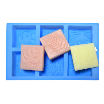 O sabão reusável do teste padrão feito sob encomenda molda o molde de cozimento do quadrado feito a mão do silicone