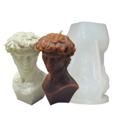 Os moldes feitos a mão da vela de David Figure Silicone Candle Mold 3D DIY colam não