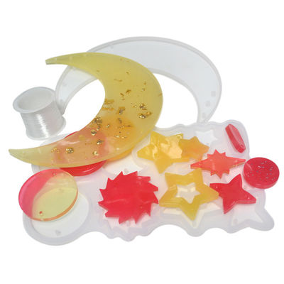 Molde feito a mão feito sob encomenda da cola Epoxy de Crescent Shape Silicone Resin Mold Diy