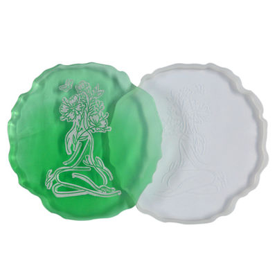 Moldes da pousa-copos da joia 3D de Poxy do molde da resina de silicone da forma irregular
