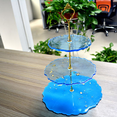 3 de silicone camadas da pousa-copos da resina moldam a decoração do bolo em volta do molde da pousa-copos
