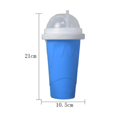 Copo exterior do batido do recipiente do gelado do silicone personalizado com tampa