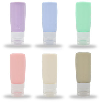 Garrafas feitas sob encomenda sustentáveis da separação do silicone do acampamento 60ml da garrafa de água do silicone do curso