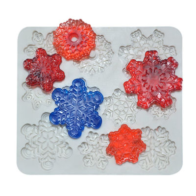 O silicone do fundente do bolo do silicone molda a forma feito a mão do floco de neve de Diy do produto comestível