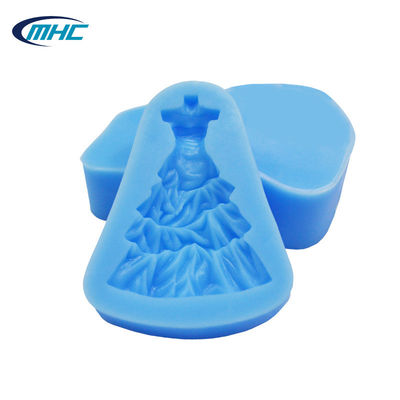 Bolo sustentável feito a mão da forma do vestido de Diy dos utensílios do cozimento do silicone que decora o molde do silicone