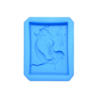 Modelo 3d Mermaid Shaped Logo Molds Silicone Fondant feito a mão de Diy dos utensílios do cozimento do silicone