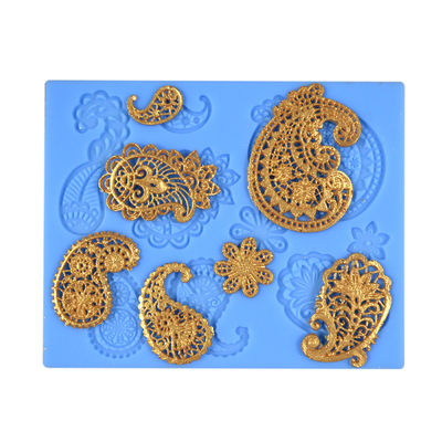 Laço quadrado comestível Mats For Cake Decorating dos utensílios reusáveis do cozimento do silicone