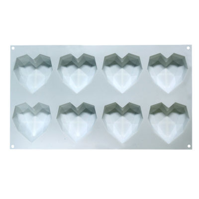 O coração dá forma ao molde do bolo 3d personalizou o produto comestível Diy feito a mão