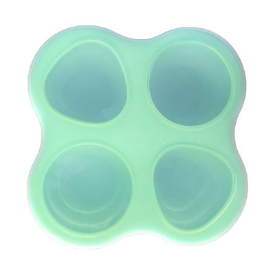 4 bandejas do armazenamento de congelador do comida para bebê da ferramenta da cozinha do silicone das cavidades com tampa