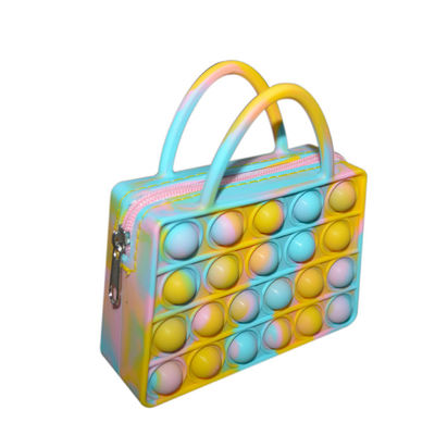 Saco bonito do PNF da bolsa do silicone da corrente para desenhos animados Mini Kids Fidget da forma da menina DIY