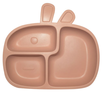 O silicone do bebê de MHC dividiu a placa com o silicone livre da sução BPA o animal ajustado de alimentação que deu forma