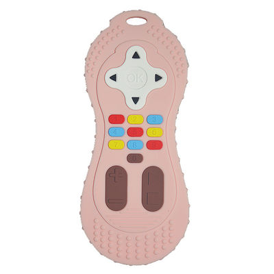 Brinquedo feito sob encomenda da mastigação de Teether Toy Remote Control Shape Silicone do silicone da cor