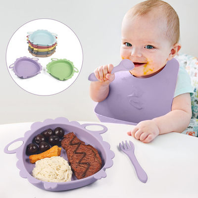 Os carneiros dividiram o bebê que seguro da placa do alimento infantil o silicone conduziu desmamar a alimentação para crianças