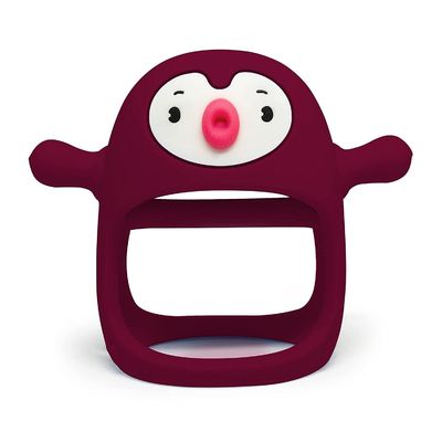 Não-tóxico silicone Baby Teether brinquedo de dentição alívio da dor animal Pinguim Teether brinquedo