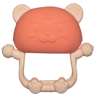 MHC Soft silicone teether Rattles Cat BPA Free Silicone Baby Teether