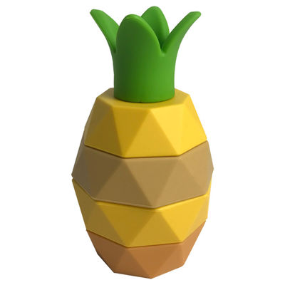 Brinquedo Educativo Personalizado para Crianças 5pcs Ananas BPA Livre Brinquedo de Empilhadeira de Silicone