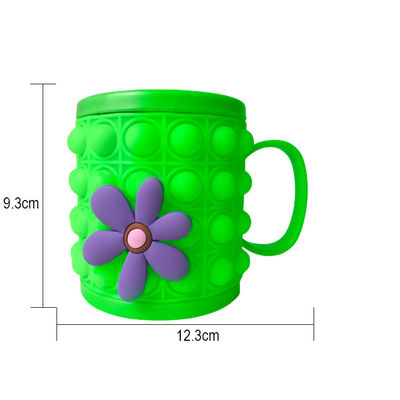 Não-pegar fácil de limpeza bebê silicone crianças caneca Squeeze Cups Possibilidades de personalização