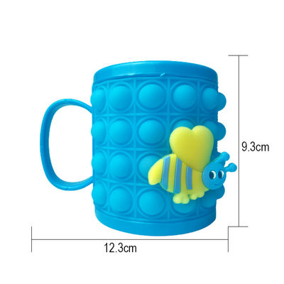 Copo de bebê personalizável para bebês bebê bebê silicone bolha de pressão fidget popper pop com alta resistência à temperatura