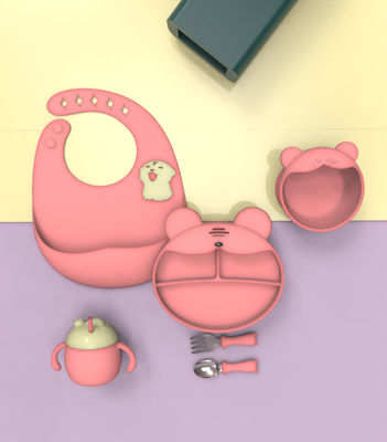 FDA aprovou MHC Baby Tableware Plate de sucção fácil de limpar para bebê de 6 meses